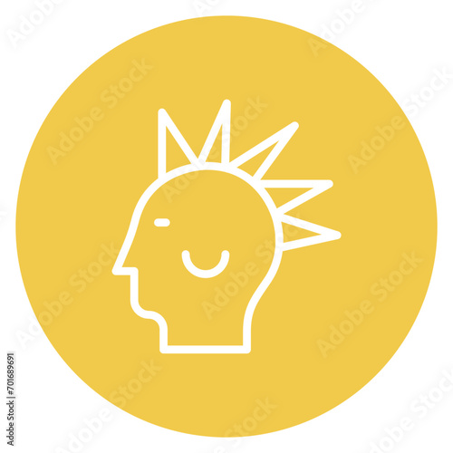 Punk icon vector image. Can be used for Artist Studio.
