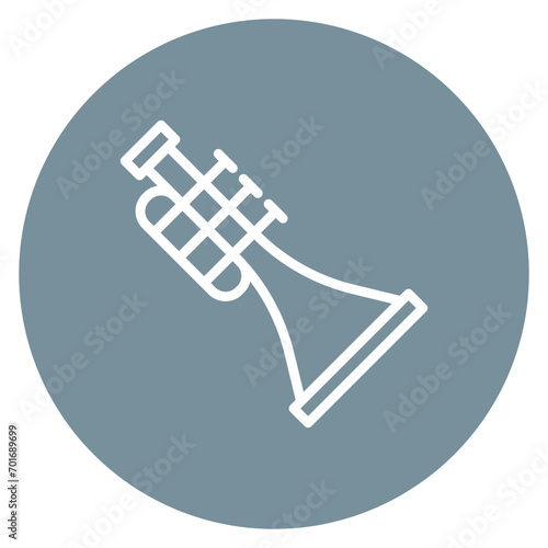 Trumpet icon vector image. Can be used for Artist Studio.