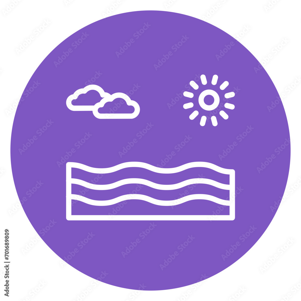 Pacific Ocean icon vector image. Can be used for Geography. Pacific Ocean icon vector image. Can be used for Geography.