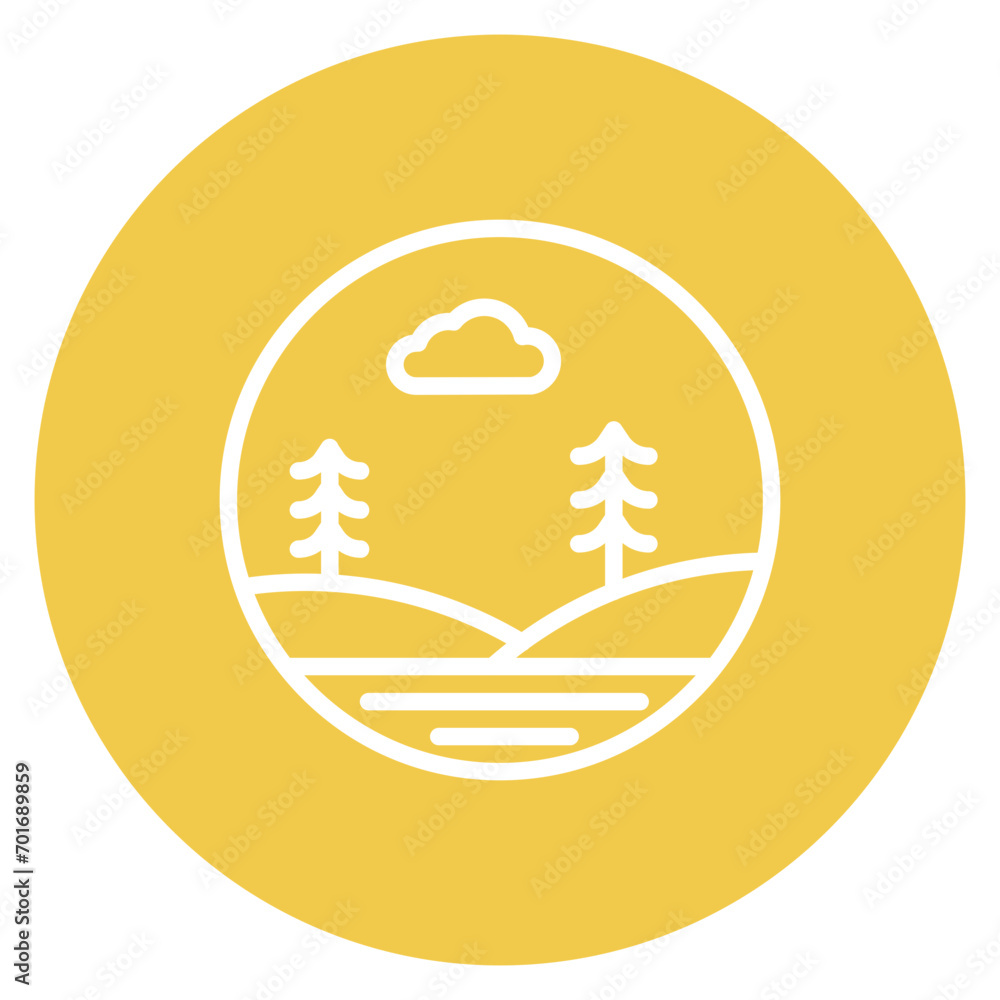 Fototapeta premium Tundra icon vector image. Can be used for Geography.