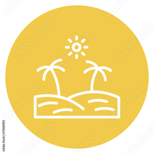 Oasis icon vector image. Can be used for Geography.