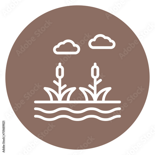 Swamp icon vector image. Can be used for Geography.