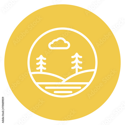 Tundra icon vector image. Can be used for Geography.