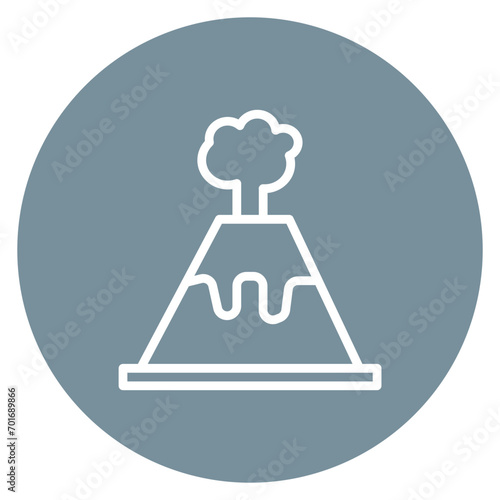 Volcano icon vector image. Can be used for Geography.