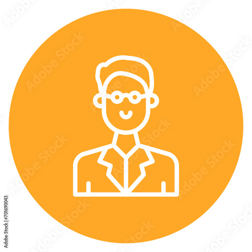 Professor icon vector image. Can be used for Archeology.