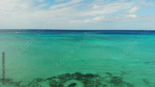 turquoise sea view, open sea, beachview