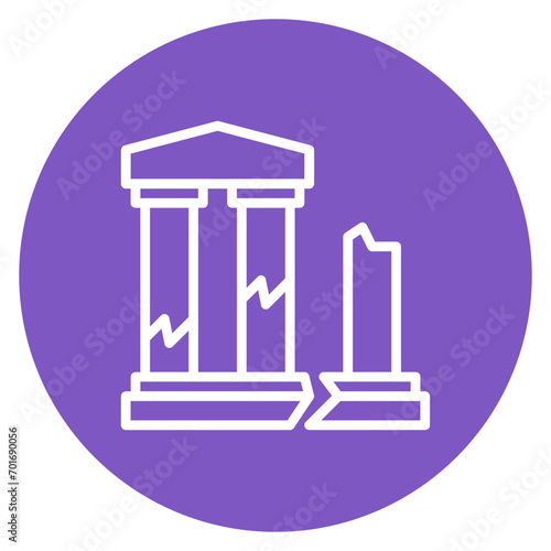 Ruins icon vector image. Can be used for Archeology.