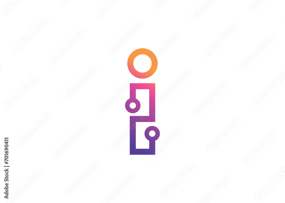 Letter i Technology vector monogram logo design template. Letter i molecule, Science and Bio technology Vector logo. Letter i Technology vector monogram logo design template. Letter i molecule, Science and Bio technology Vector logo.