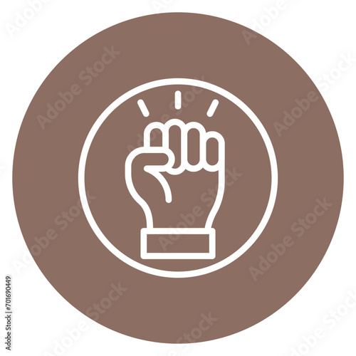 Activism icon vector image. Can be used for Human Rights.