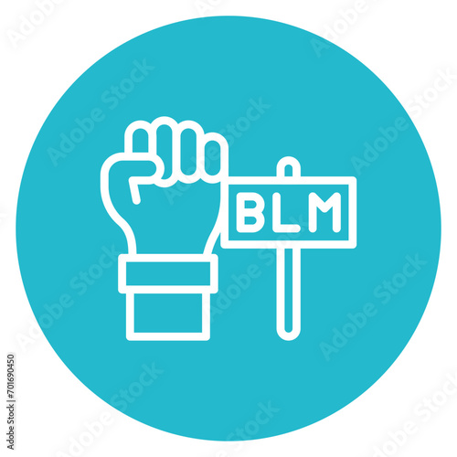 Blm icon vector image. Can be used for Human Rights.