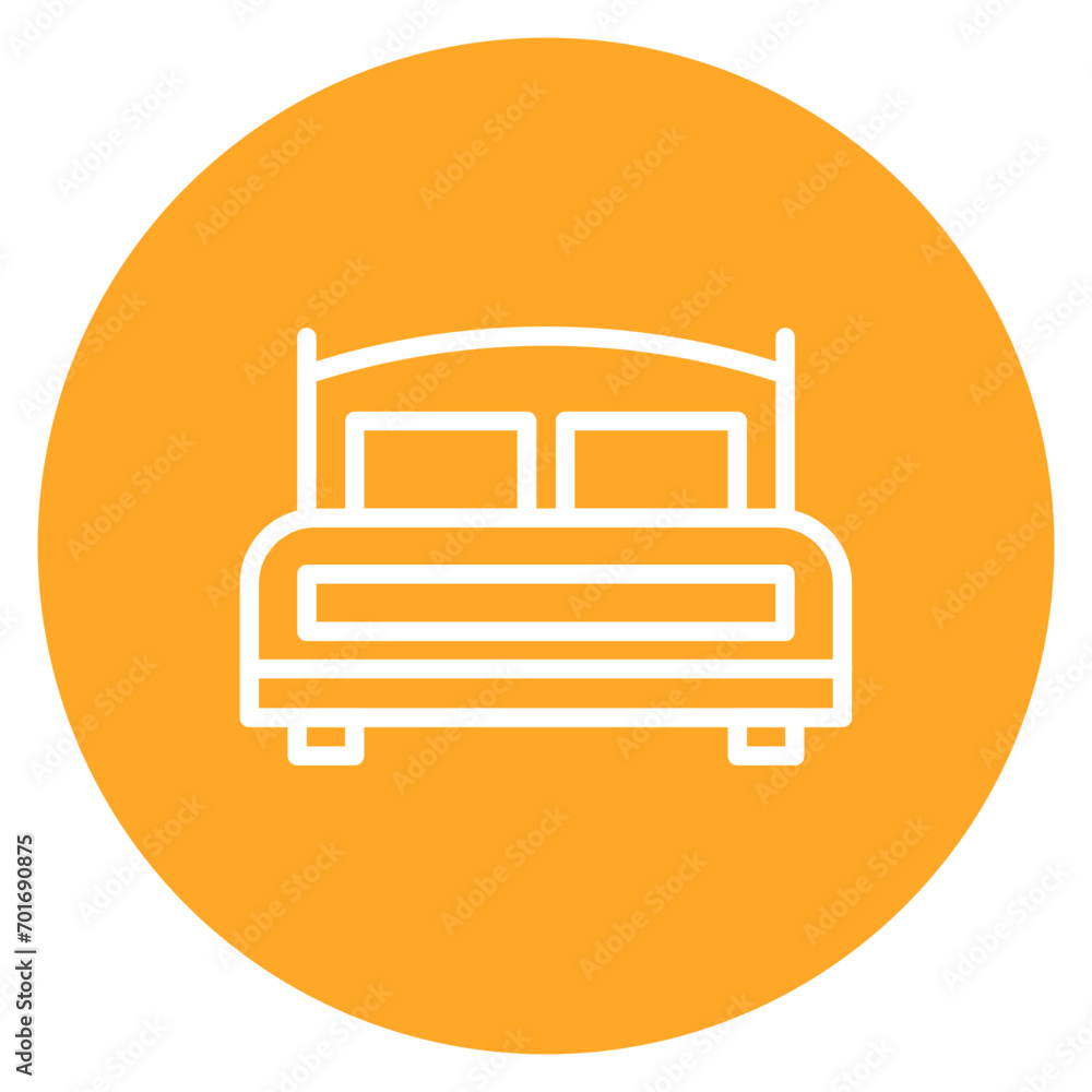 Bed icon vector image. Can be used for Nursing Home.