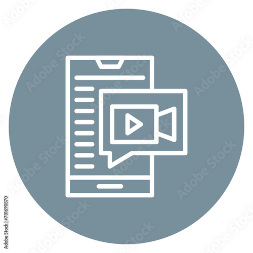Video Message icon vector image. Can be used for Product Management.