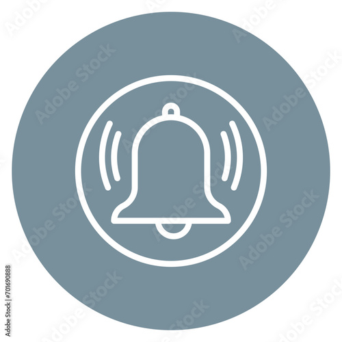 Bell icon vector image. Can be used for Nursing Home.