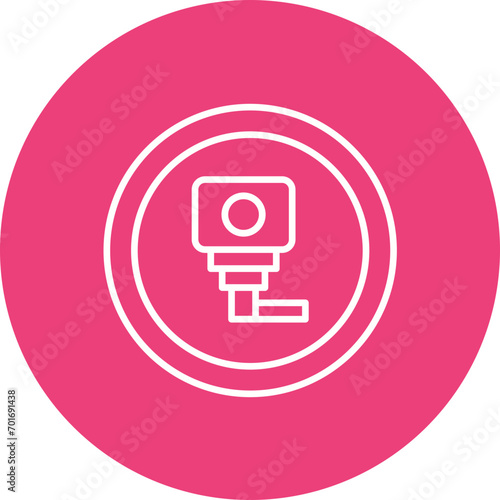 Speed Camera Line Color Icon