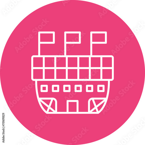 Stadium Line Color Icon