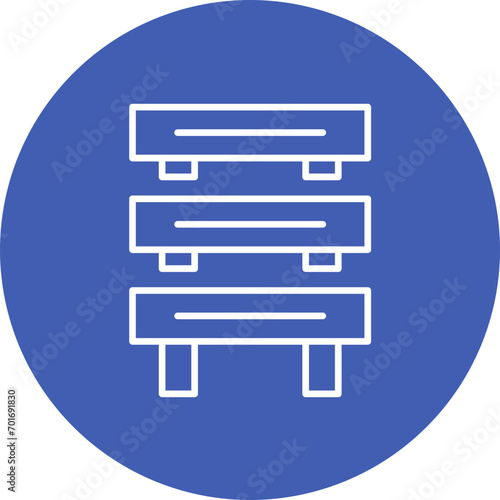 Hurdles Race Line Color Icon