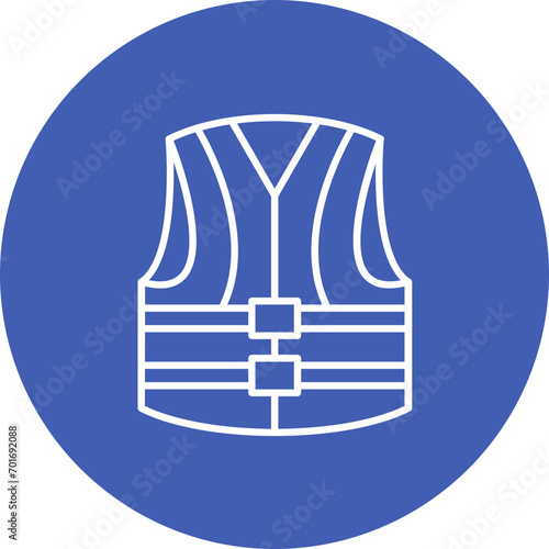 Life Vest Line Color Icon