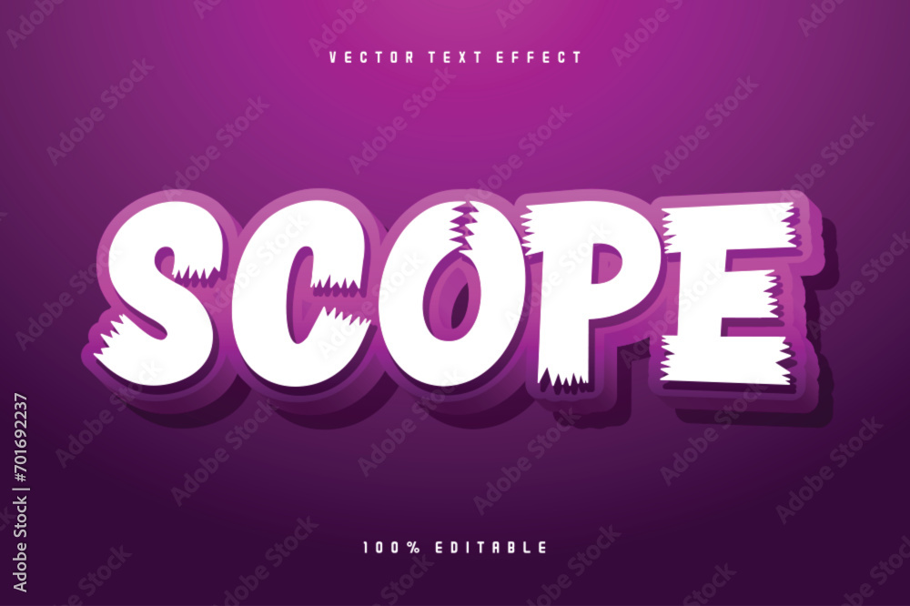 Free vector simple scope strong bold text effect