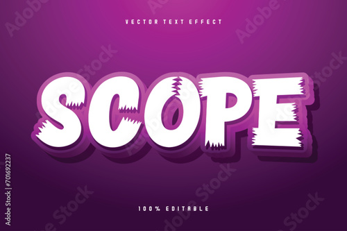 Free vector simple scope strong bold text effect