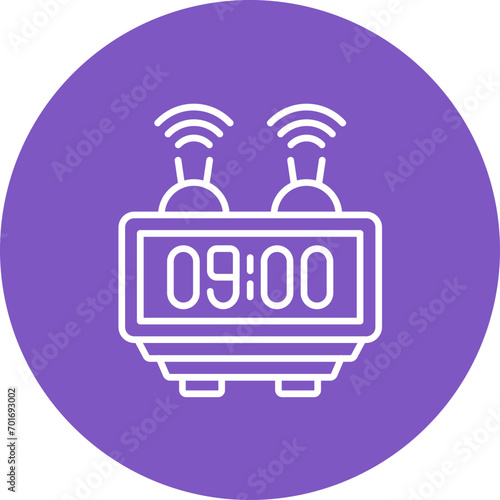 Smart Clock Line Color Icon