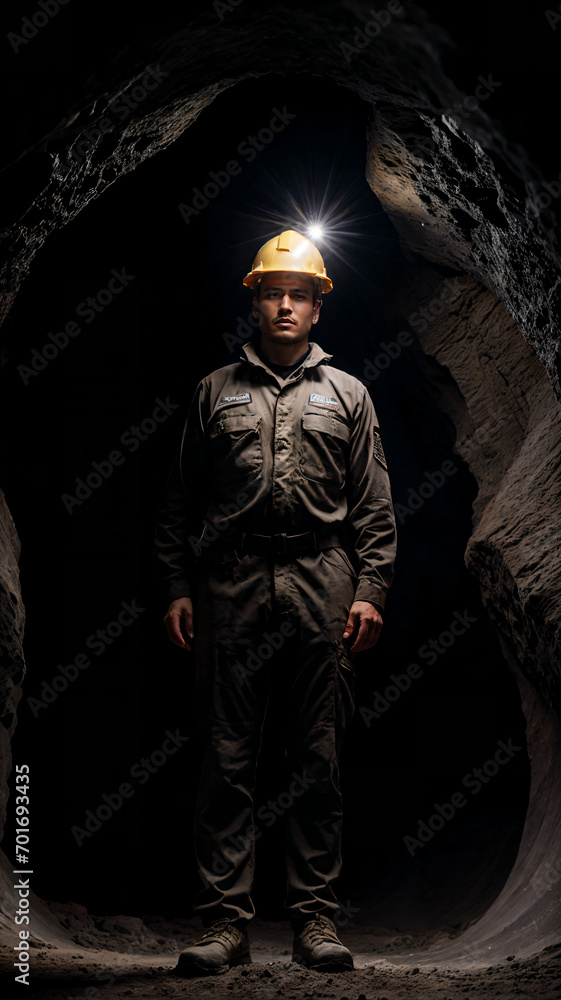 ai generated portrait of a man wearing an miner dress inside a cave, ai generated portrait of a man wearing an miner dress inside a cave,