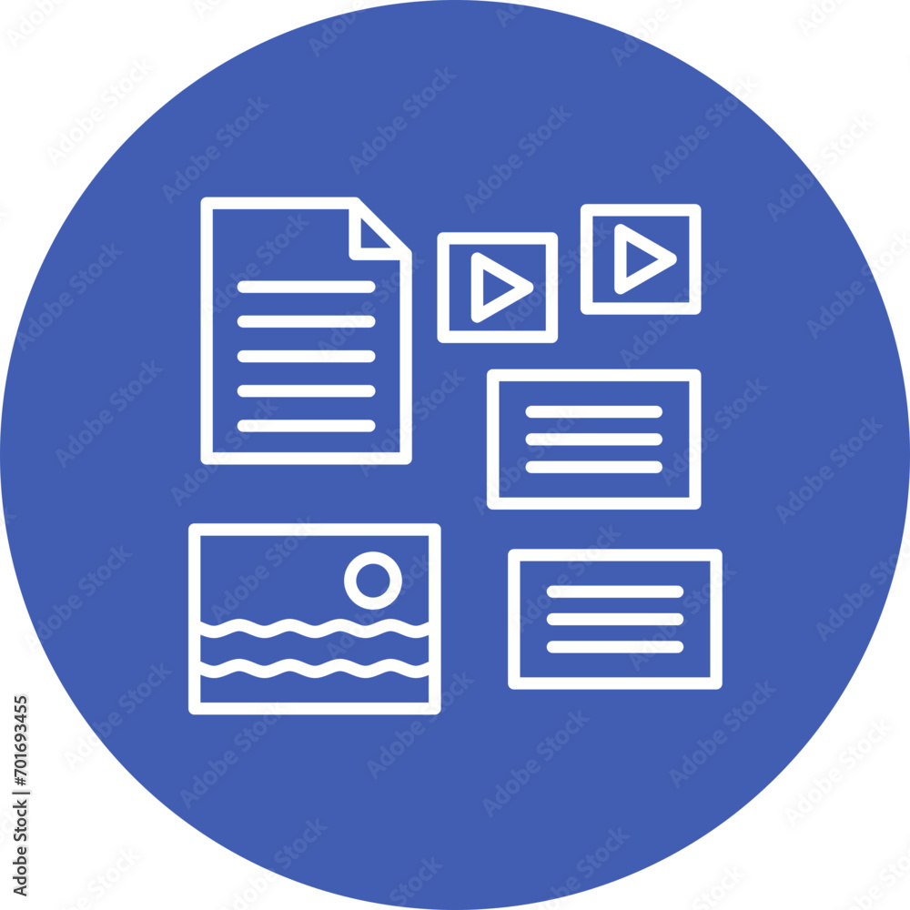 Unstructured Data Line Color Icon Unstructured Data Line Color Icon
