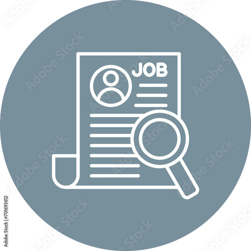 Job search Line Color Icon