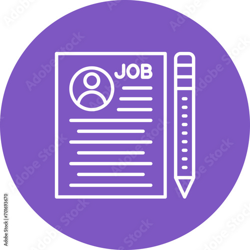 Job Description Line Color Icon