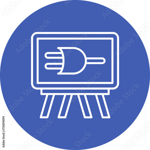 OR Gate Line Color Icon