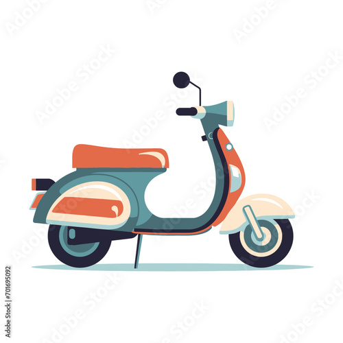 scooter icon logo flat style on white background. Vector illustration