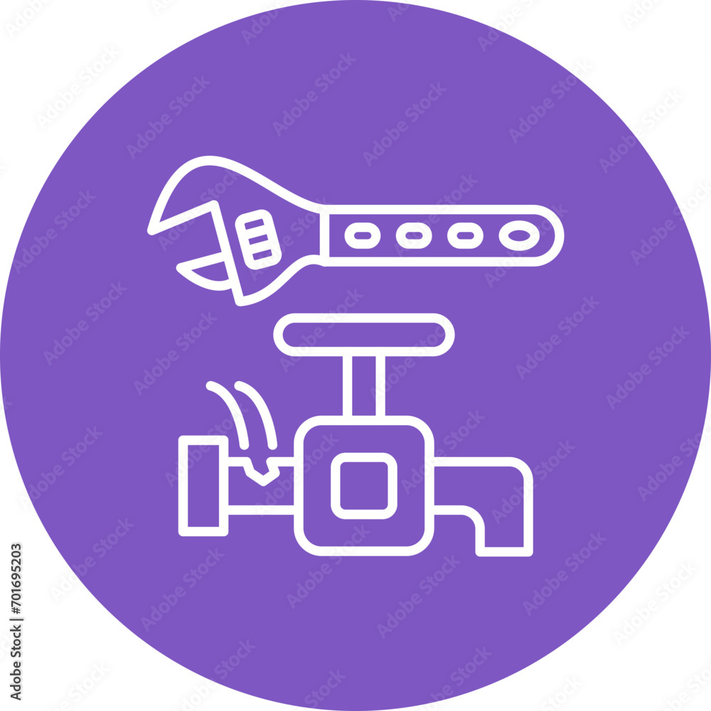 Plumbing Line Color Icon