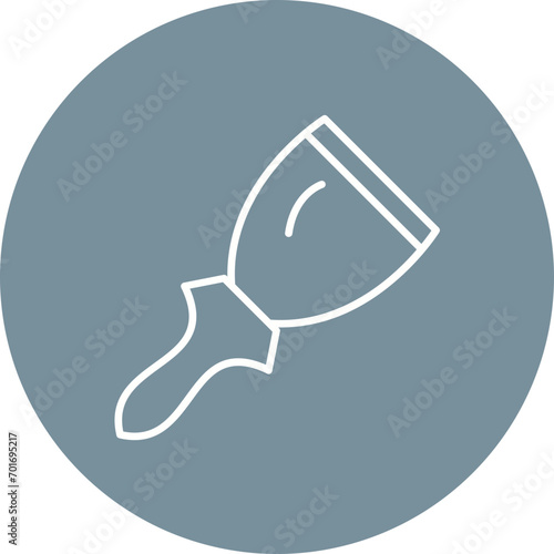 Putty Knife Line Color Icon