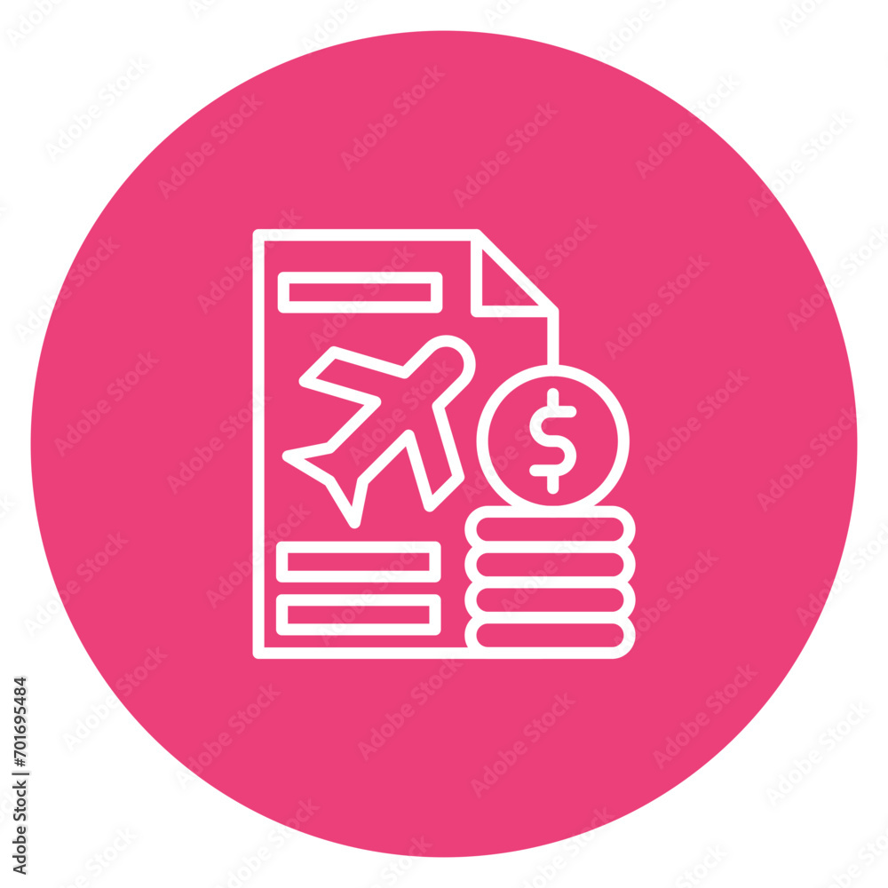 Budget Line Color Icon Budget Line Color Icon