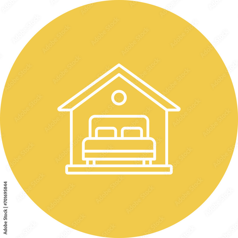 Accommodation Line Color Icon Accommodation Line Color Icon