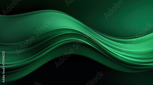 Abstract background green color dynamic wave and lines motion graphic. Generate AI image