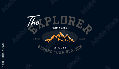Expand horizon, abstract typography motivational quotes modern design slogan. Vector illustration graphics for print t shirt, apparel, background, poster, banner, postcard or social media content.