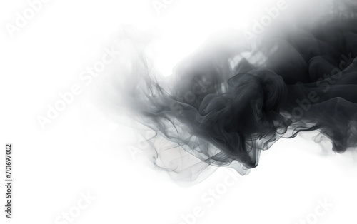 The Enigmatic Elegance of Black Smoke from a Raging Fire Isolated on a Transparent Background PNG