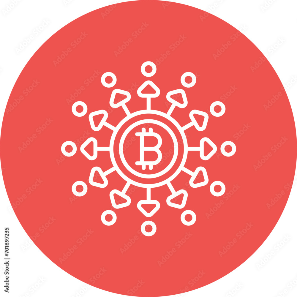 Decentralized Finance Line Color Icon Decentralized Finance Line Color Icon
