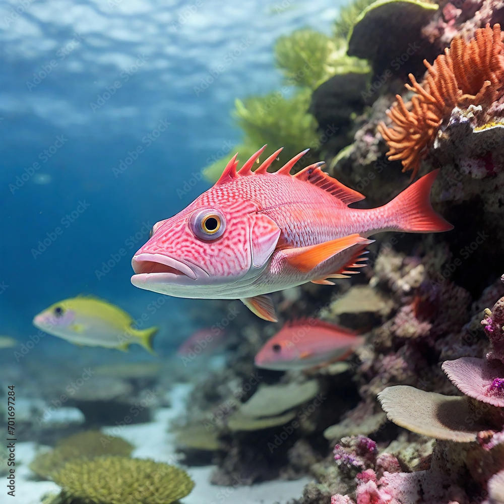 Fototapeta premium Serenade Underwater Voyage into the Colorful Realms of Elegance and Conservation Wonders ai generated