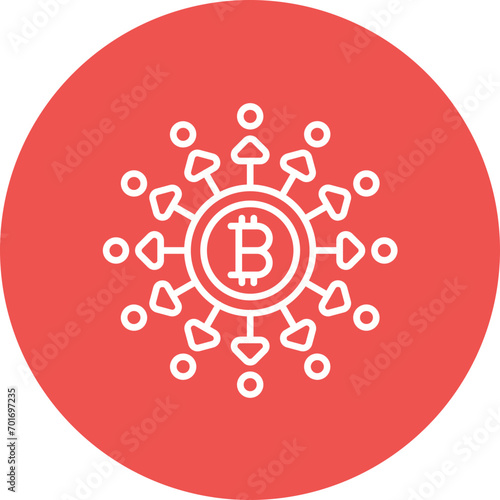 Decentralized Finance Line Color Icon