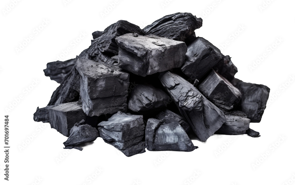 Charcoal's Culinary Dance Enhancing the Essence of Food Isolated on a Transparent Background PNG