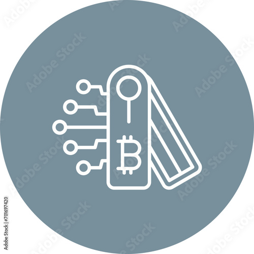 Hardware Wallet Line Color Icon