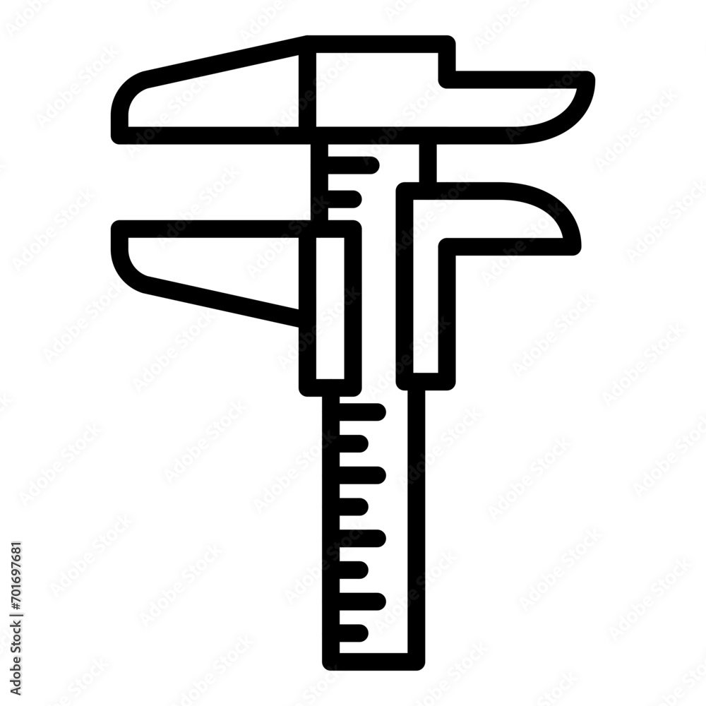 Caliper icon Line icon Caliper icon Line icon
