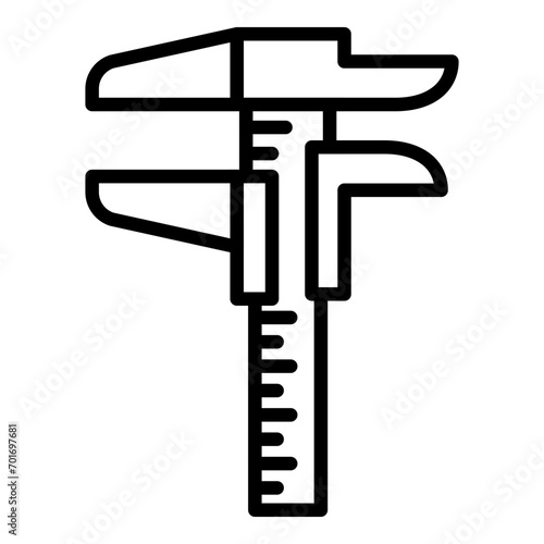 Caliper icon Line icon