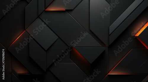 Dark color 3d geometric shape texture design background. Generate AI