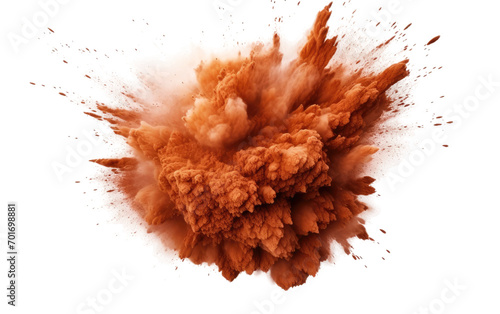 A Stunning Collision of Brown Powders Creates a Captivating Underwater Scene Isolated on a Transparent Background PNG