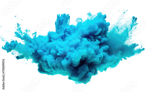 Light Blue Powder Creating an Elegant White Artistic Isolated on a Transparent Background PNG