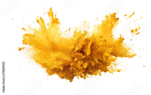 The Magnificent Explosion of Radiant Gold Powder with Dazzling Brilliance Isolated on a Transparent Background PNG