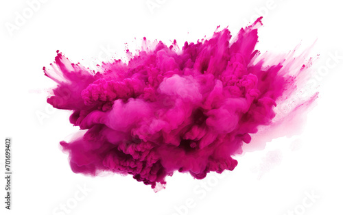The Dynamic Unleashing of Pink Powder Creates a Captivating Display Isolated on a Transparent Background PNG