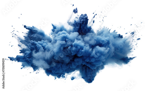 A Dynamic Unleashing of Deep Navy Powder in Mesmerizing Chaos Isolated on a Transparent Background PNG